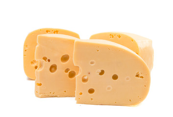 Dutch cheese isolated