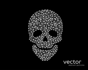 Abstract vector illustration of skull.