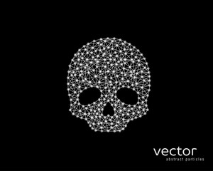 Abstract vector illustration of skull.