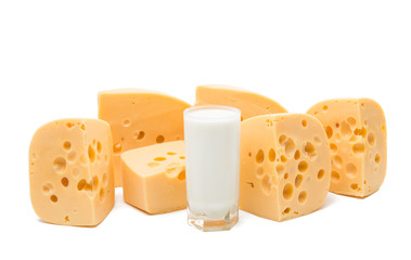Dutch cheese isolated
