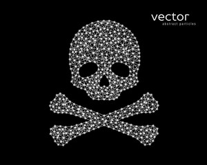 Abstract vector illustration of skull.