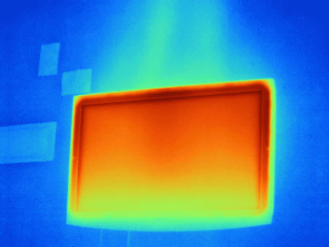 Thermal image of flat screen television