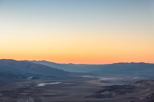 Landscape from Dante's View at sunset, Death Valley National Park, California, USA