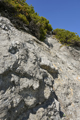 Gipfelfelsen im Hochgebirge steinig und karg