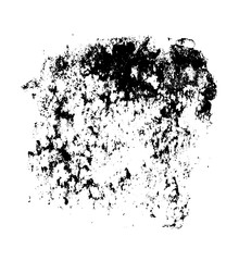 Black spots and splashes. Vector texture of ink sprays and blobs