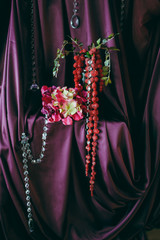 Beautiful decoration of flowers at the wedding