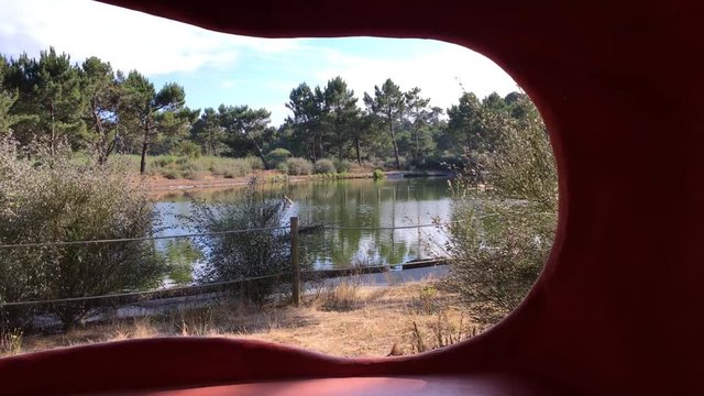 Scenic view of Bucaquinho Natural Park, Ovar, north of Portugal.