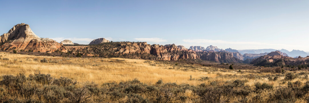 Panoramic view, Zion National Park, Springdale, Utah, USA