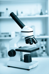 Laboratory Microscope. Scientific and healthcare research background