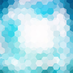 Fototapeta na wymiar Abstract background consisting of blue, white hexagons. Geometric design for business presentations or web template banner flyer. Vector illustration