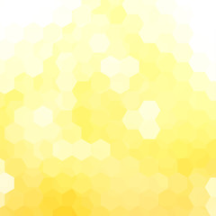 Vector background with yellow hexagons. Can be used in cover design, book design, website background. Vector illustration