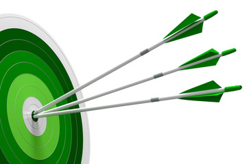 Zielscheibe mit Pfeile als freisteller