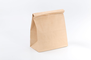 Package for products on white background. fast food
