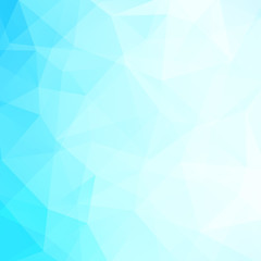 Abstract background consisting of blue, white triangles. Geometric design for business presentations or web template banner flyer. Vector illustration