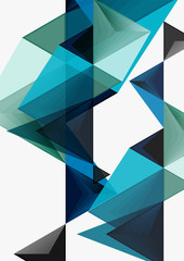 Triangular low poly vector a4 size geometric abstract template