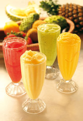 Tropical fruits smoothies