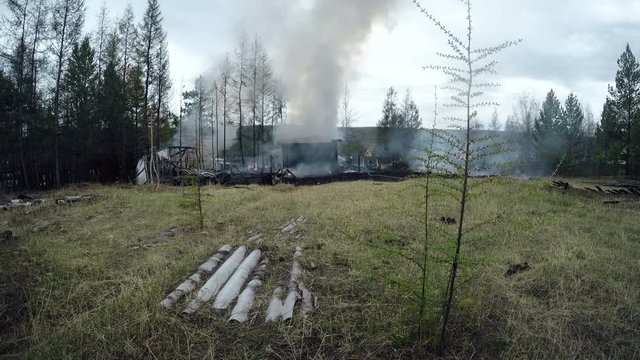 fire house near forests Full HD