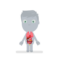 Human body anatomy vector illustration