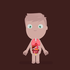 Human body anatomy vector illustration