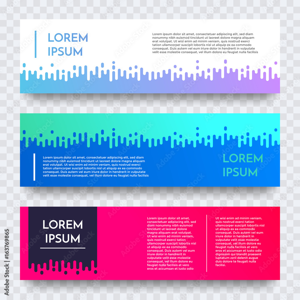 Poster Abstract geometric web banner vector gradient template