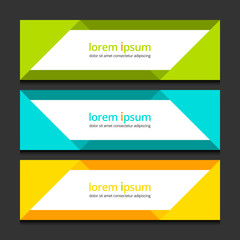Banner design template background vector. Corporate business banners advertising set. Infographic design elements.