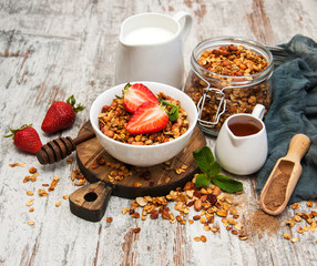 Homemade baked granola