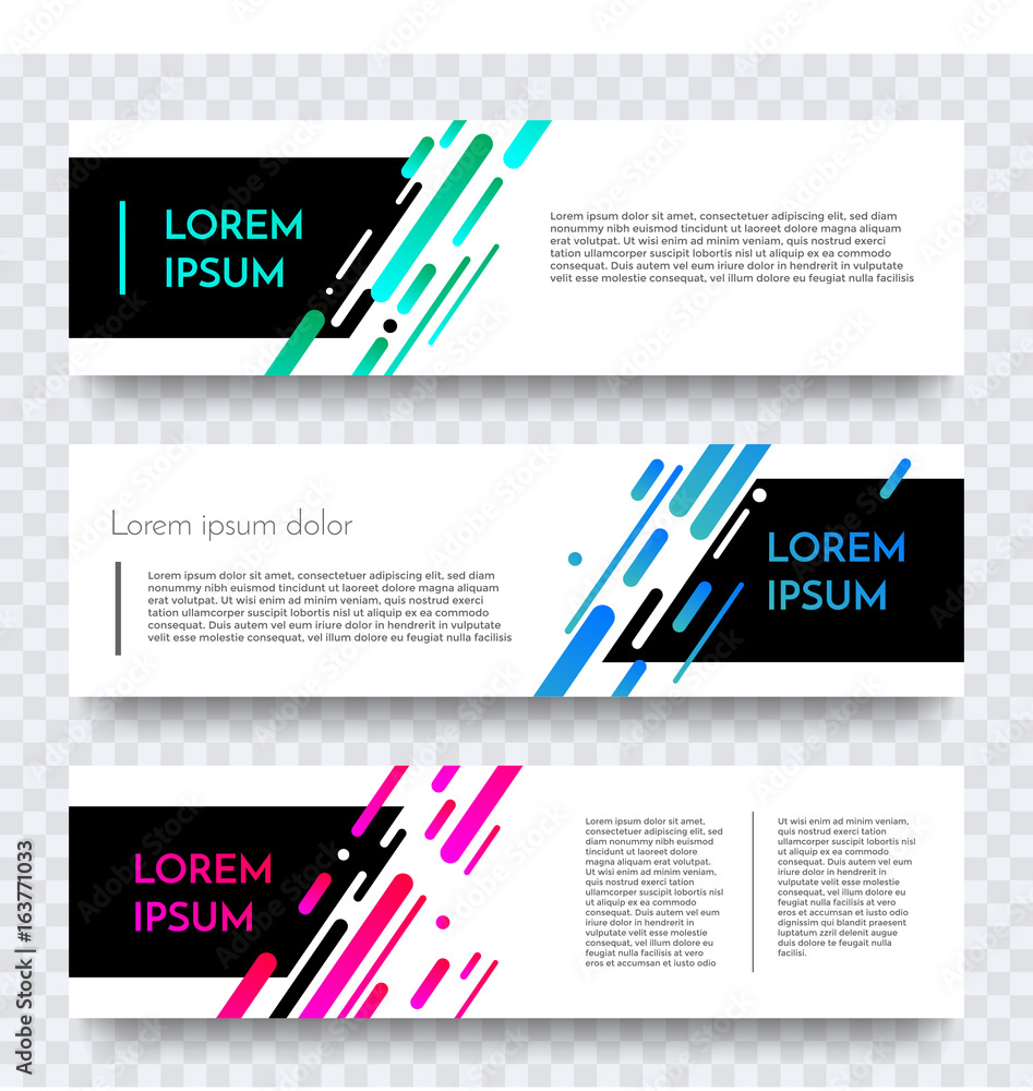 Poster Modern web banner vector color abstract template