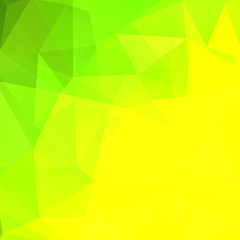 Abstract background consisting of yellow, green triangles. Geometric design for business presentations or web template banner flyer. Vector illustration