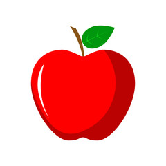 Apple. Red apple vector illustration. Fruit icon