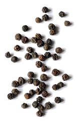 Close-up of black peppercorns