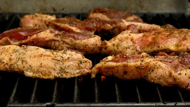steaks on the grill