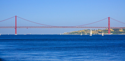 25th April Bridge over River Tagus in Lisbon aka Salazar Bridge