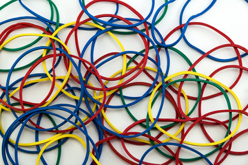Colorful background rainbow colors rubber bands loom