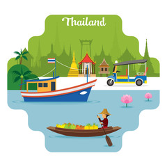 Obraz premium Thailand Travel and Attraction Landmarks