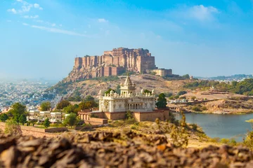 Deurstickers Mehrangarh Fort with Jaswant Thada. © nilanewsom