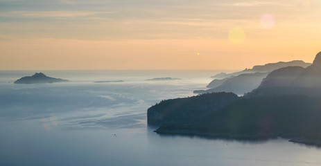 Sunset calanques