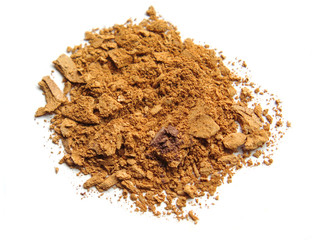 Close up of crushed eyeshadow cosmetic powder