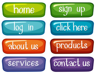 Botton design with different words