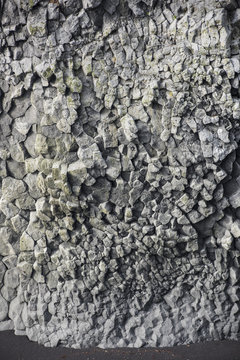 Acidic polygonal volcanic rock columns