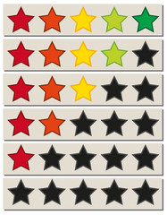 Sticker design with colorful stars