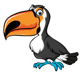 Cute toucan bird on white background © brgfx