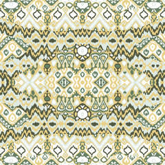 Ethnic bohemian arabesque pattern. Zigzag geometric retro abstract print. Tribal boho background vector illustration