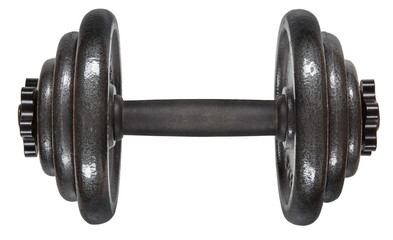 still life image of single dumbbell
