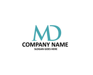 md letter logo