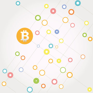 Bitcoin money illustration with circles