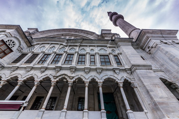  Exterior view of of Nuruosmaniye Mosque. The mosque was commissioned from the order of Sultan Mahmut I beginning in 1748 and completed by Sultan Osman III in 1755