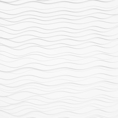 White texture. Wavy background. Interior wall decoration. 3D pattern. Abstract lines.