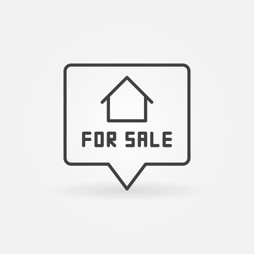 House for sale vector icon