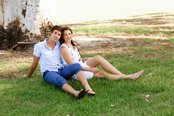 Young couple in the park