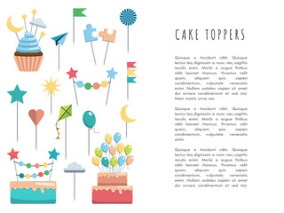 Vector illustration decoration of the festive table, with place for text